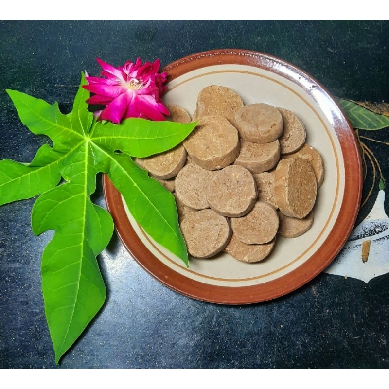 

Ampo Tanah Liat Penghilang Rasa Pahit Daun Pepaya, Rasa Pahit Paria Model Koin/Irisan 500 Gram