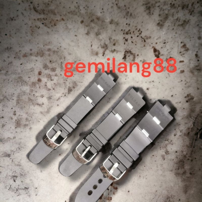 strap tali jam Bulgari Diagono AL38A tali karet rubber Jam BVLGARI