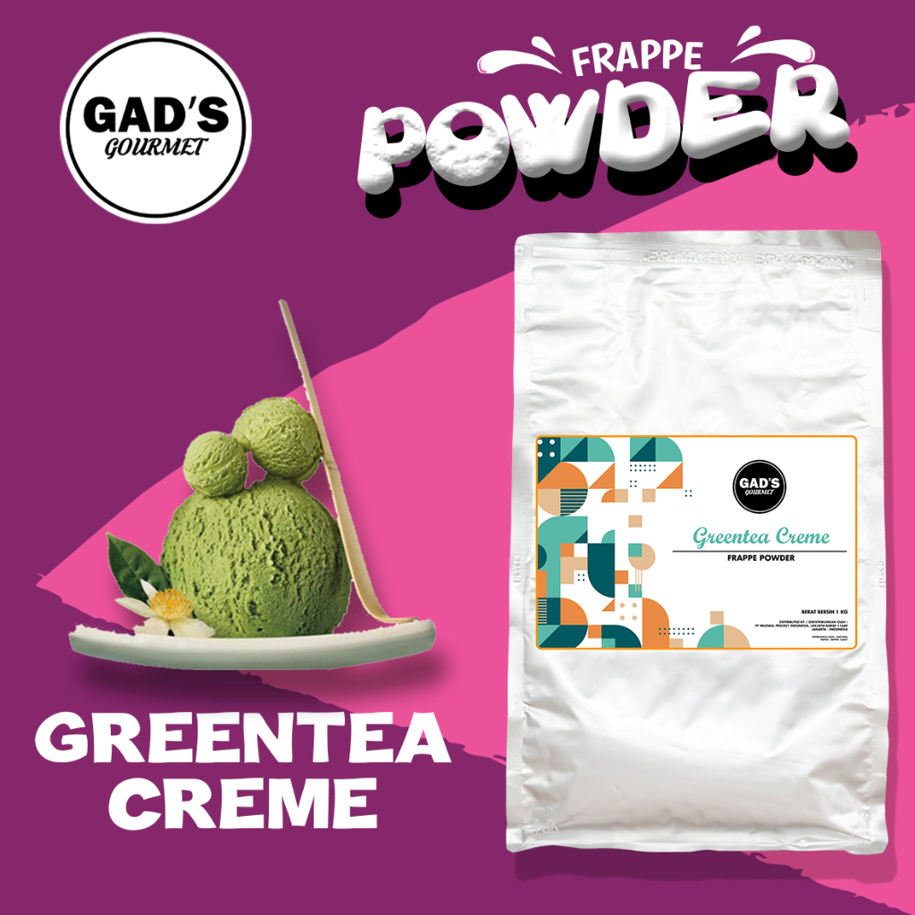 

Powder / Frappe Minuman Greentea / Green Tea Gads Gourmet 1kg