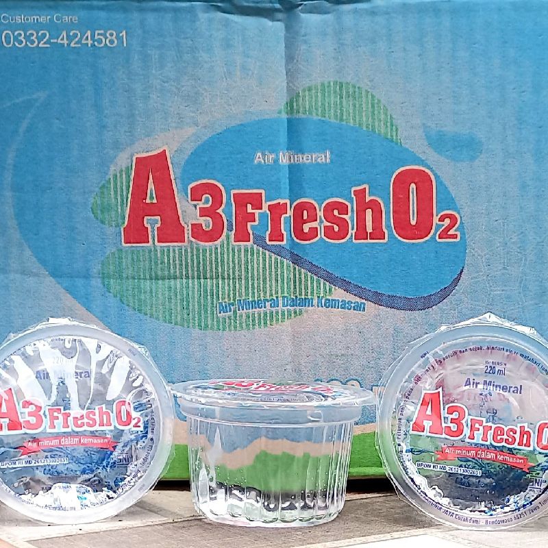 

Air mineal A3freshO2 220ml isi 32pcs