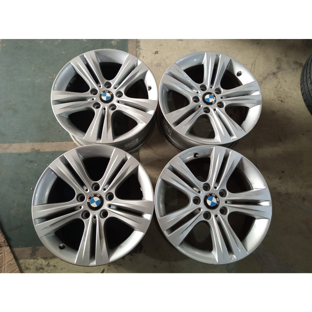 Velg Oem Standar Ori Mobil Bmw f30 Ring 17 Pcd 5x120 Silver Bekas Murah