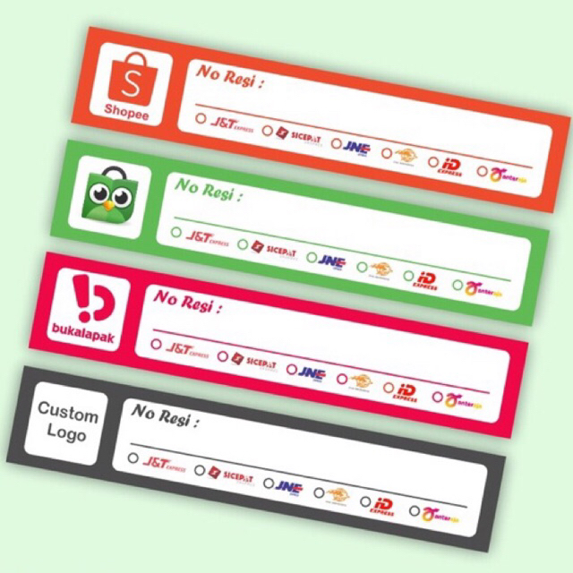 Label Resi OlShop Shopee, Tokped, Bukalapak, Lazada, Tiktok dll