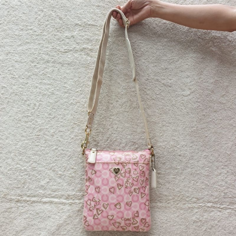 Tas Selempang Coach Pvc Mix Kulit Asli