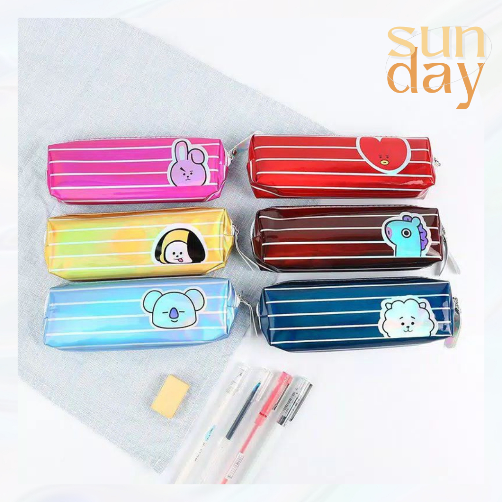 

SUNDAY - Tempat Pensil Kpop BT21 Kotak Pulpen BTS Hologram