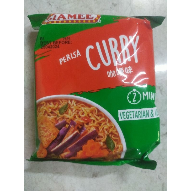 

Ay00! MIE Mamee Vegetarian Curry-MIE Vegetarian Rasa Kari