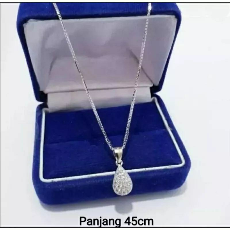kalung emas putih 18k asli