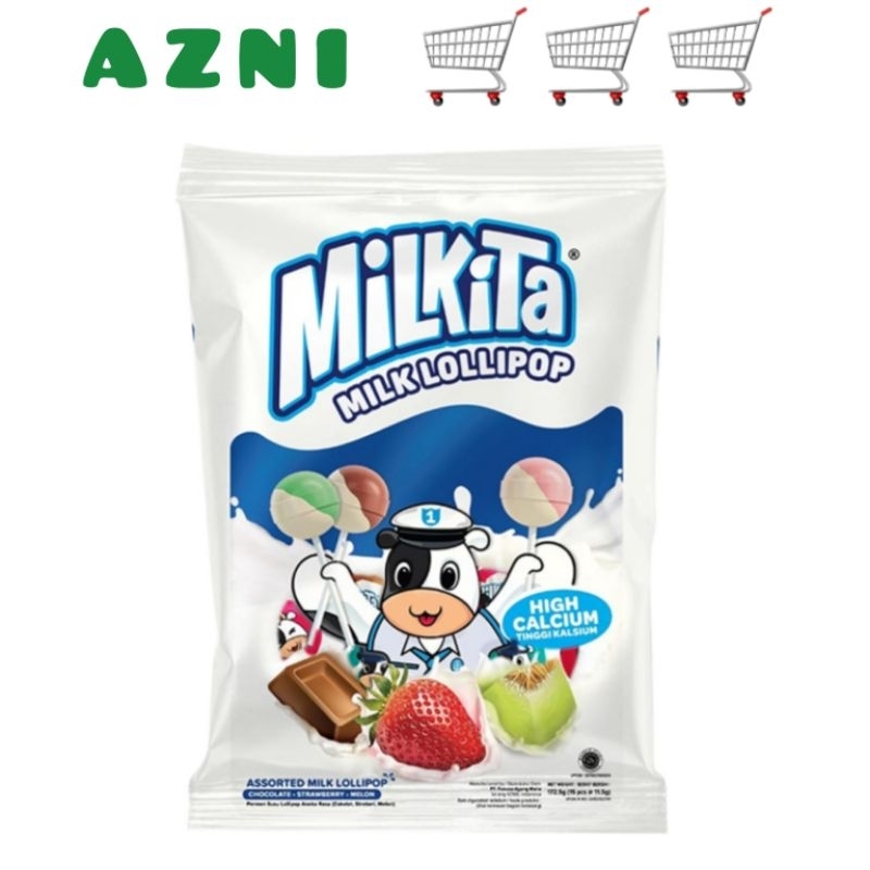 

Milkita Permen Milk Lollipop 172.5 g / 15 Pcs