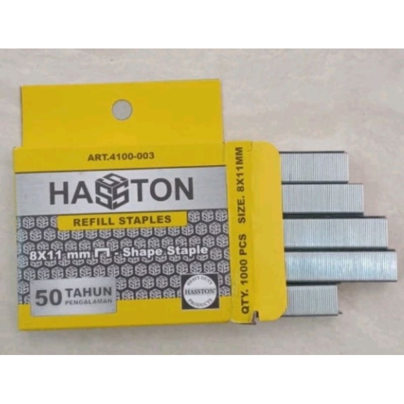 

ISI STAPLES HASSTON 8 X 11 / ANAK STAPLES HASSTON / REFIL STAPLES HASSTON