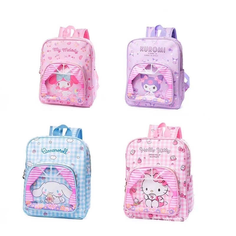 Tas Ransel Sekolah Anak SD Bahan PU Kualitas Premium Ukuran 27x14x34cm Desain Impor China Yang Menar