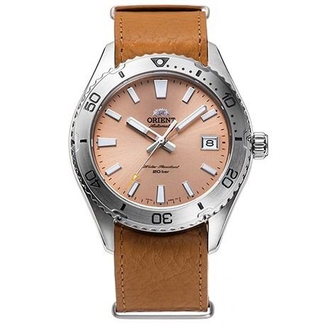 Orient RA-AC0Q05P New Mako 40 Automatic Sapphire Brown Leather Strap