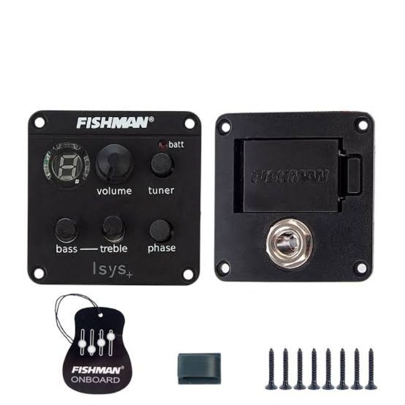 satu set lengkap equalizer gitar akustik / preamp gitar akustik Fishman Isys