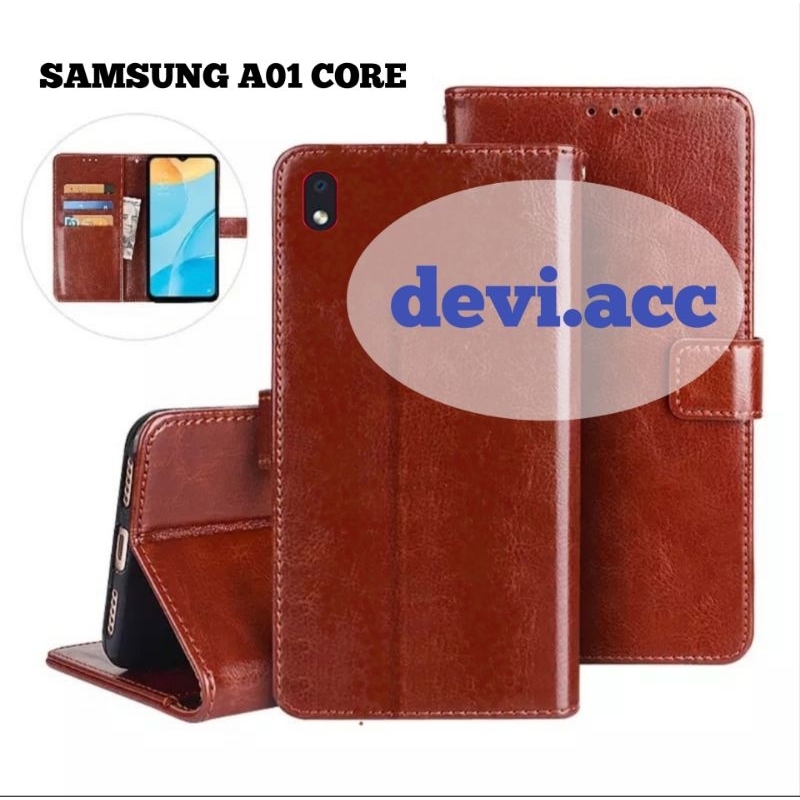 CASING HP MODEL DOMPET FLIP COVER SAMSUNG A01 CORE