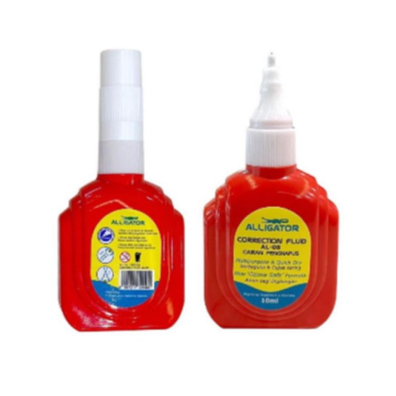 

Alligator Correction Fluid AL-08 / Tipe X Cair / Tipe Ex Cair/ Correction Pen isi 10ml
