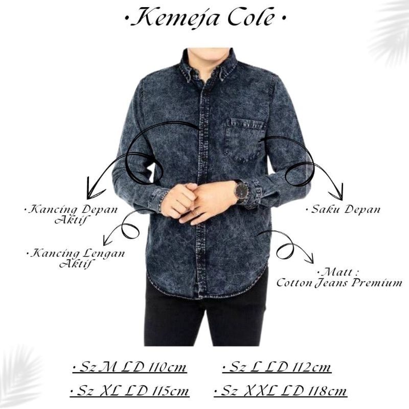 Kemeja Jeans Cole