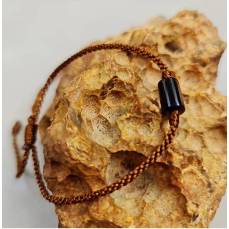 Gelang Tali Batu Kecubung Tanduk Asli Batu Akik