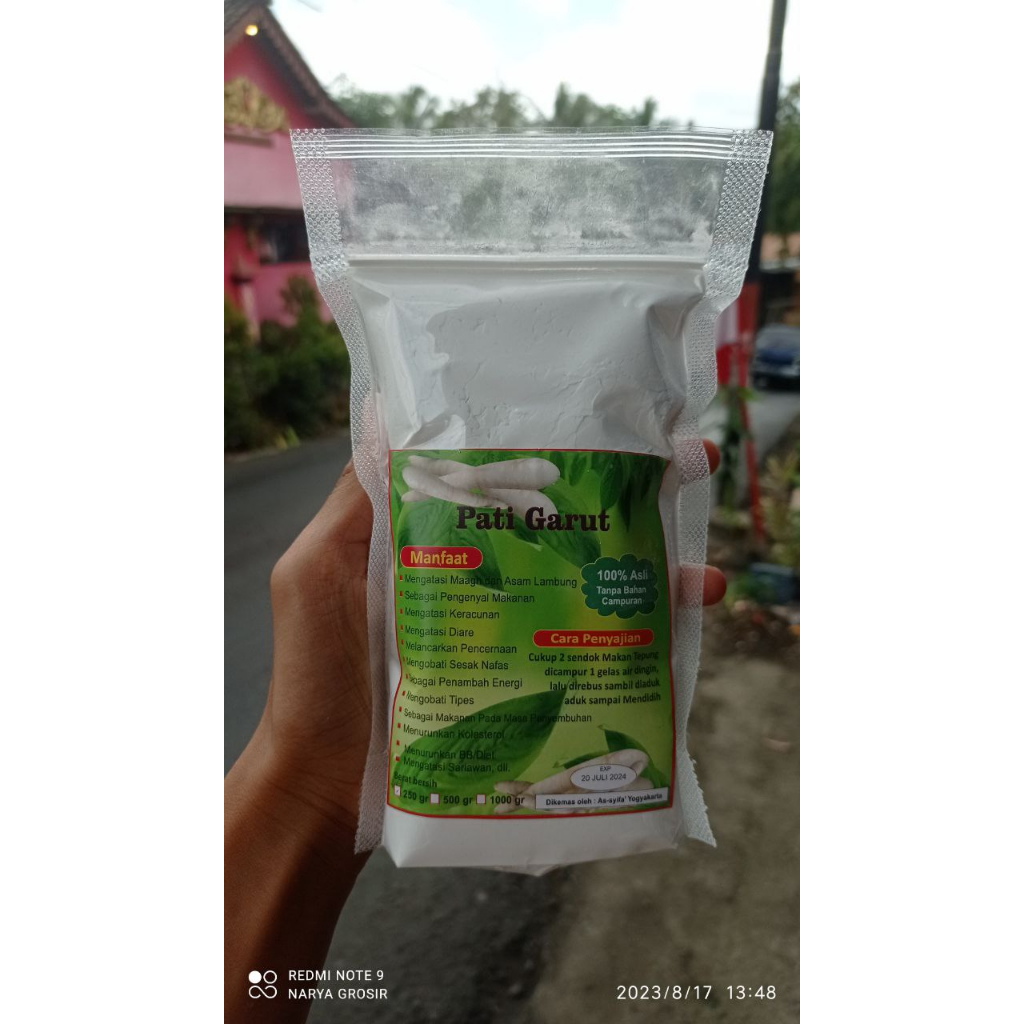 

Tepung garut pati asam lambung 250gr