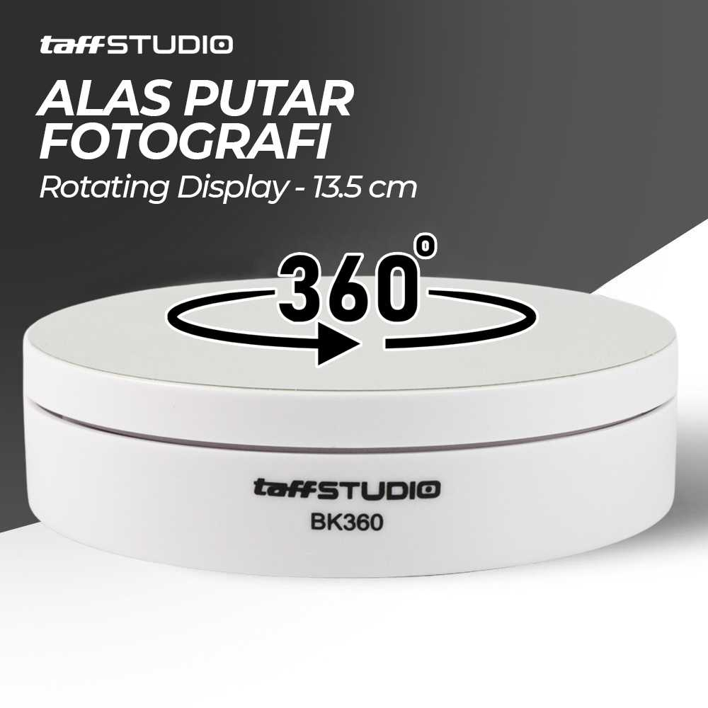 TaffSTUDIO Alas Putar Fotografi Alas Display Stand Base Alas LIVE 13.5cm - BK360