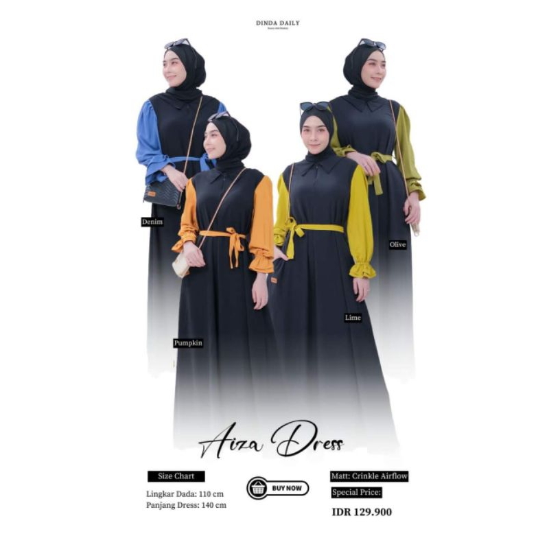 AIZA DRESS ORI DINDA DAILY /  DRESS LD 110