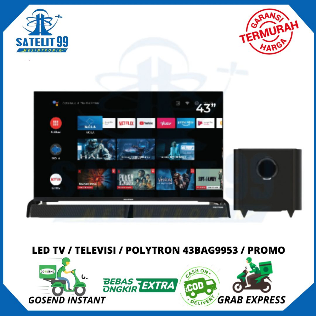 LED TV / TELEVISI / POLYTRON 43BAG9953 / PROMO