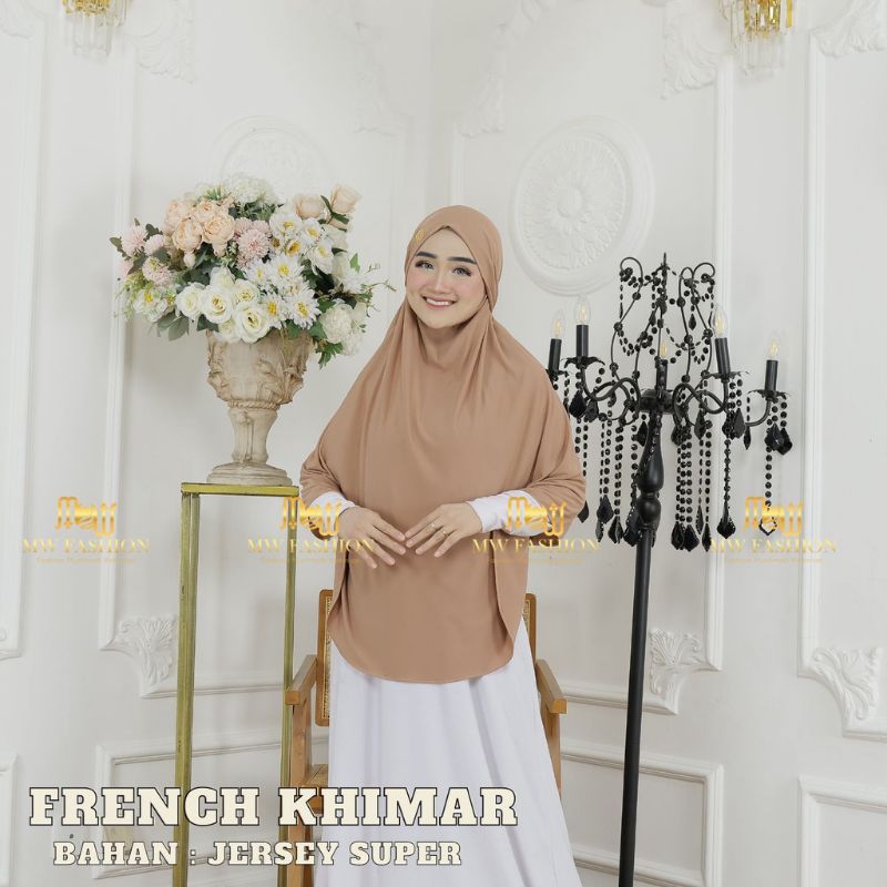 French Khimar Jumbo Bahan Jersey Super / French Khimar Syari Jumbo / Jilbab Jumbo Panjang XXXL Tebal