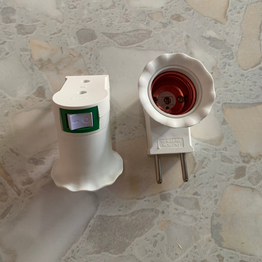 FITTING LAMPU COLOK + SAKLAR DUTRON DV FCS01 PUTIH