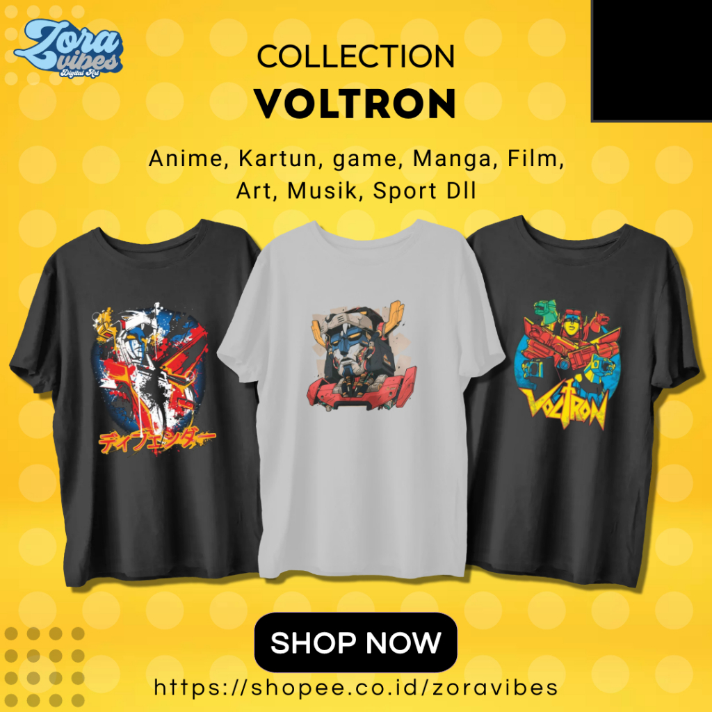 Kaos Dewasa Voltron Retro