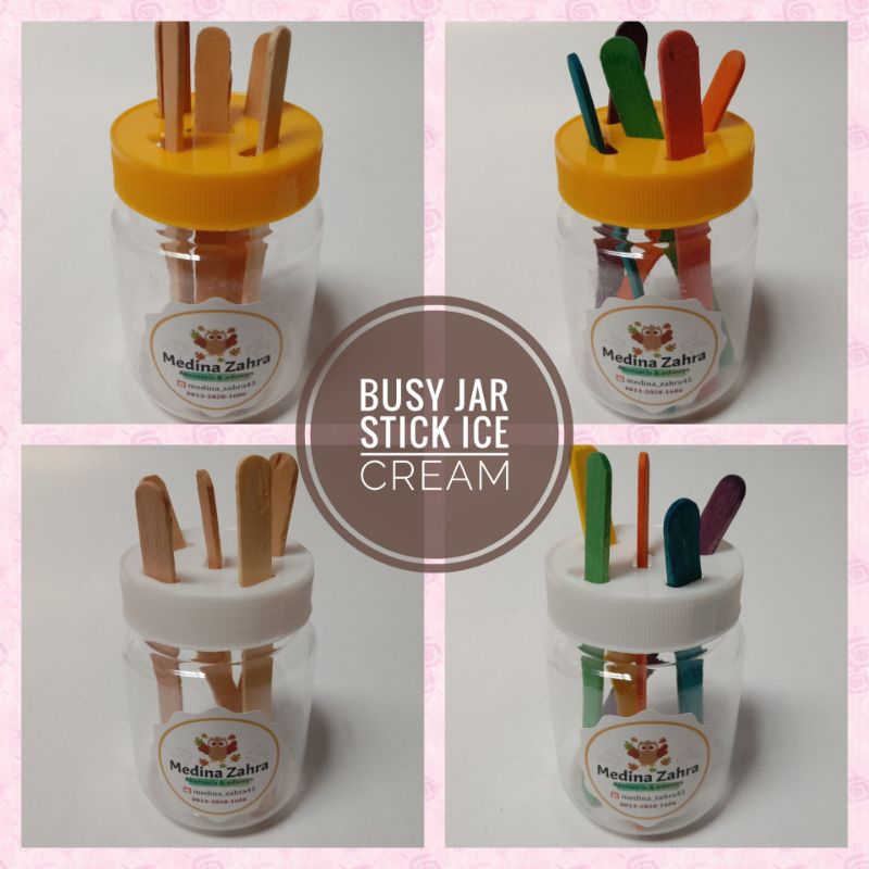 Busy Jar Stik Eskrim/Stick Ice Cream Plus Isi Mainan Edukasi