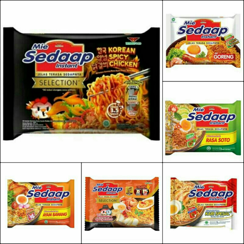 

Mie Sedaap All Variant Pilihan, Goreng & Kuah