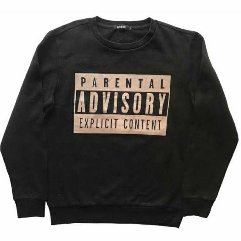 Crewneck parental advisory ,sweater crewneck pria dan wanita