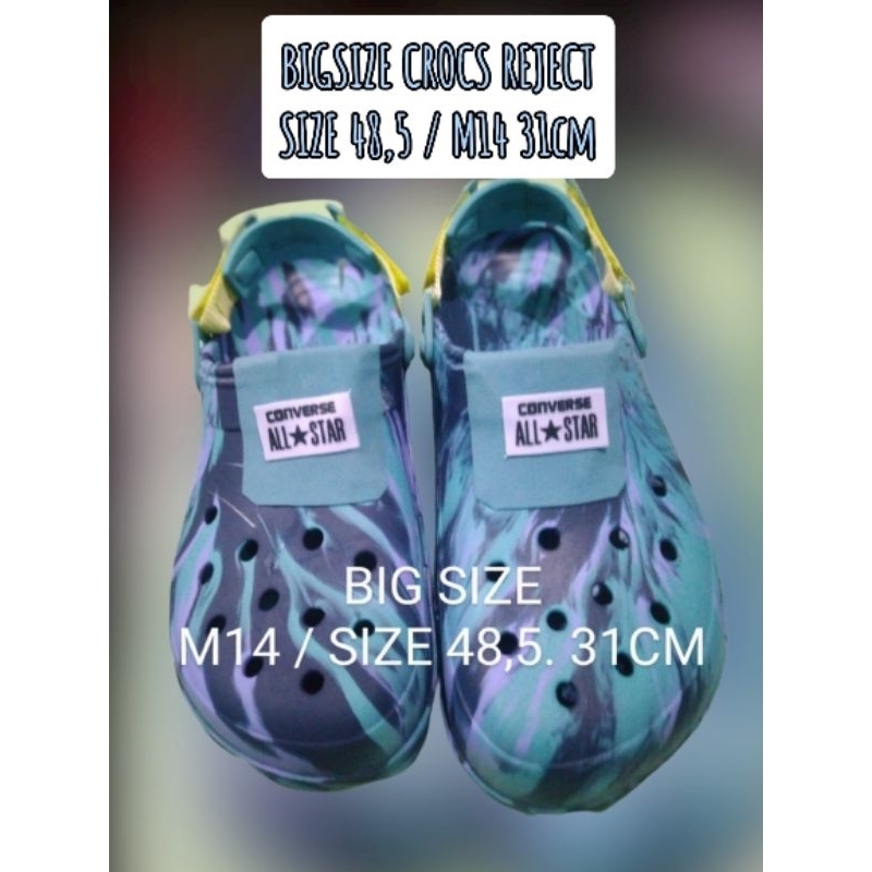 SANDAL BIGSIZE JUMBO SIZE 48 CROCS M14 REJECT CUTTING-an