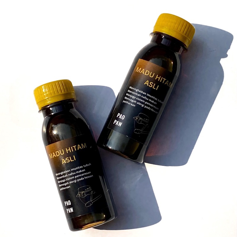 

MADU HITAM ASLI JAMBI 110ml by Pao Paw for pet dog anjing kucing cat (cocok untuk manusia dan hewan peliharaan)