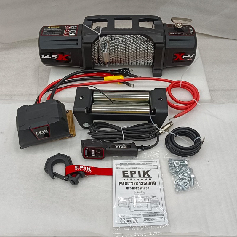 winch epik 13000 lbs dan 13.500 lbs epic warn tmax offroad sawit jimny hardtop taft vitara pajero fo