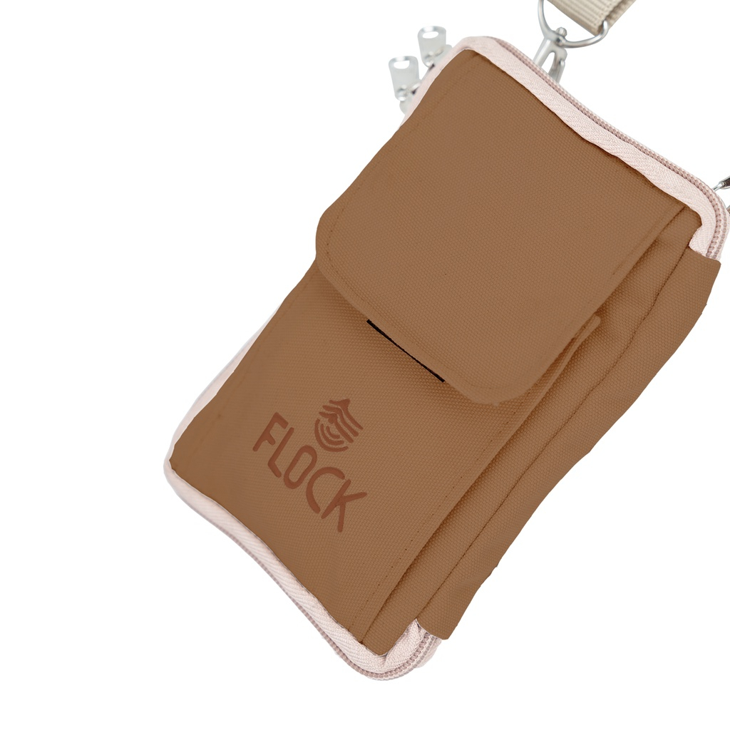 (New Product) FLOCK Sling Phone Bag- Caramel