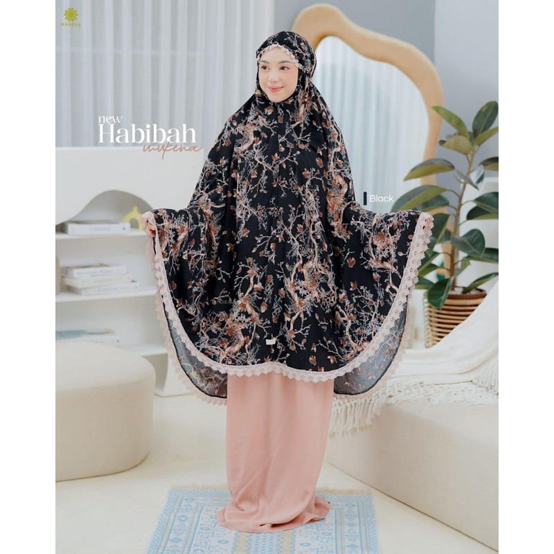 Mukena Habibah Ragela Black