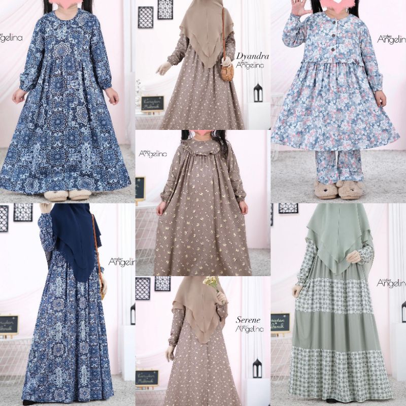 BELLA/SARAH/DYANDRA/SERENA DRESS LINGGA BROWN SUGAR/LOVE IN PLAID/CLEMATICS/HERAT GROUPES BY ATELIER