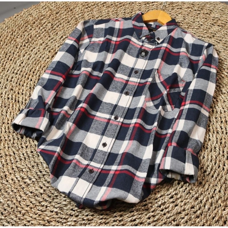 flanel woll premium / kemeja hitam merah / fanel hitam / flanel hitam / kemeja Flannel pria Lengan P