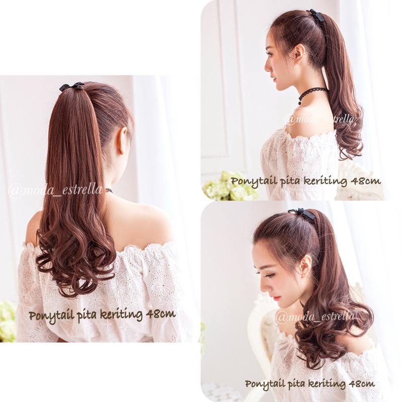 TALI PITA KERITING TEBAL &amp; TIDAK MENGKILAP DIJAMIN UANG KEMBALI / TIE PONYTAIL CURLY/FAKEHAIR / TALI EKOR KUDA/RAMBUT PALSU/HAIRCLIP/  KUNCIRAN EKOR KUDA  CURLY LURUS FAKEHAIR /HAIRCLIP / RAMBUT PALSU /FAKE PONYTAIL /HAIRCLIP HUMAN HAIR/HAIREXTENTION /WIG