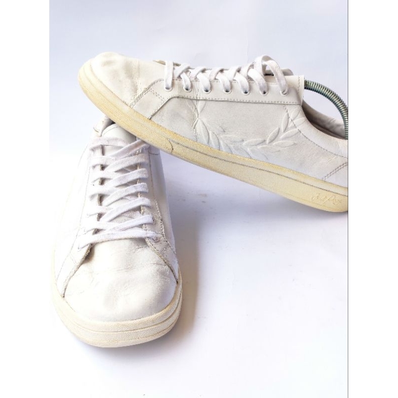 Sepatu Sneakers Fred Perry Big Logo Leather Original (Preloved) (Second)