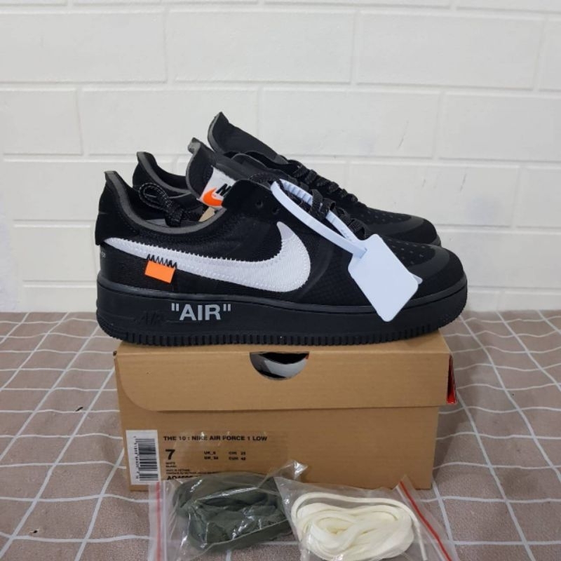 Nike Air Force 1 Off White Black Size 40-45