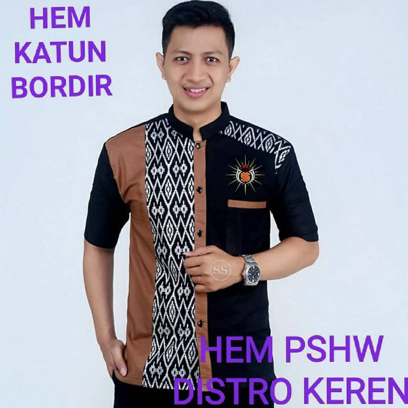 KEMEJA HEM BATIK CUSTOME BORDIR / KEMEJA PSHW / KEMEJA HEM / HEM BATIK