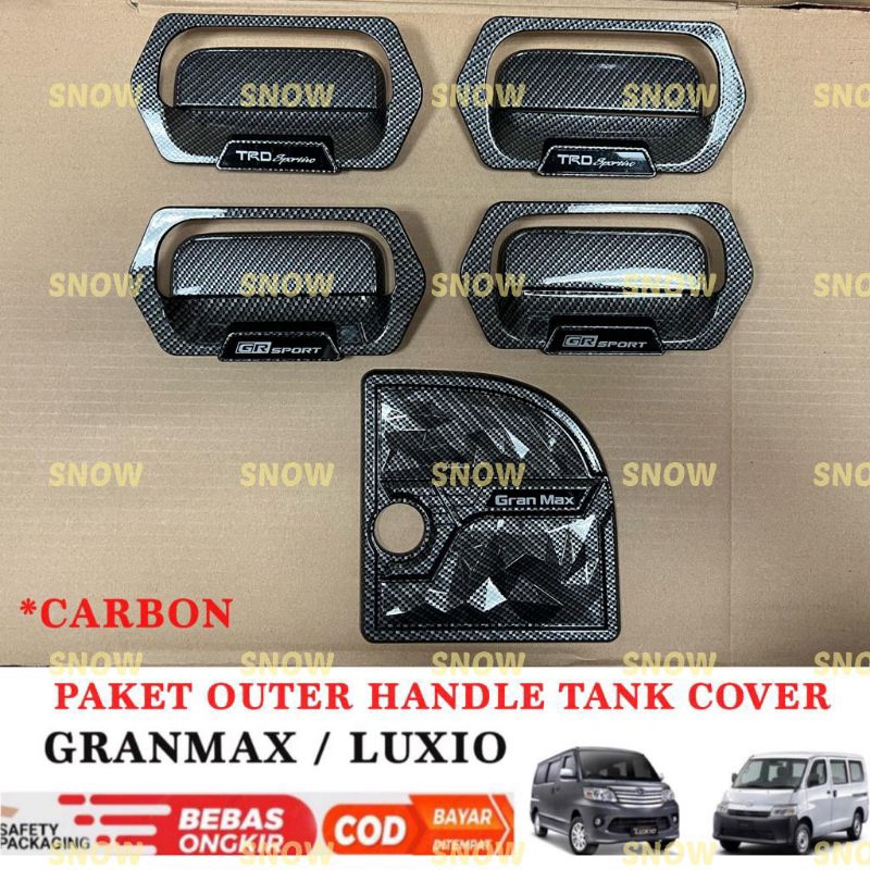 Paket Outer Handle Tank Cover Gran Max Grandmax Granmax Carbon