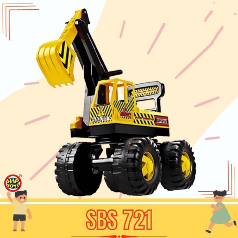 Mainan Truck/Truk Excavator/Eskavator/Beko/Mobil Keruk Dorong Anak SBS 712