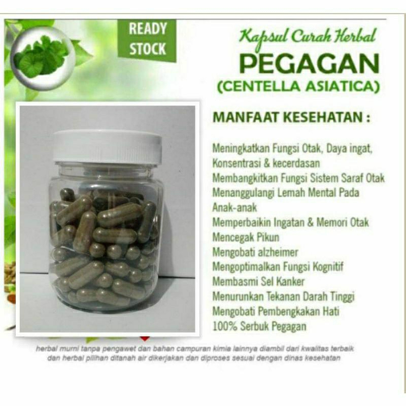 

DAUN PEGAGAN 100 KAPSUL OBAT HERBAL TERBAIK (PREMIUM QUALITY)