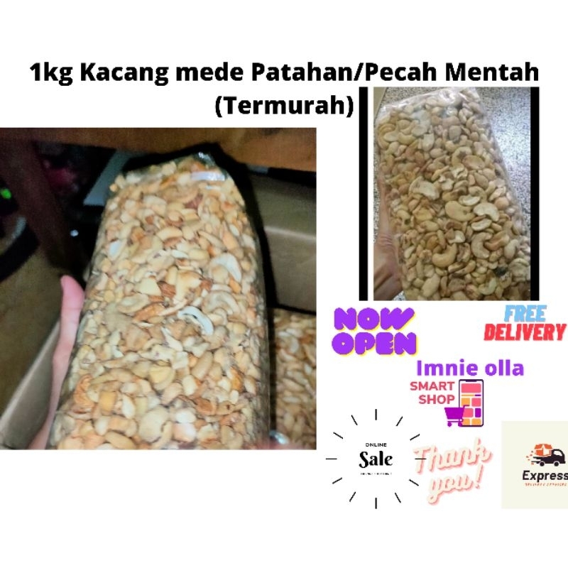 

1kg Kacang mede Patahan/Pecah Mentah (Termurah)