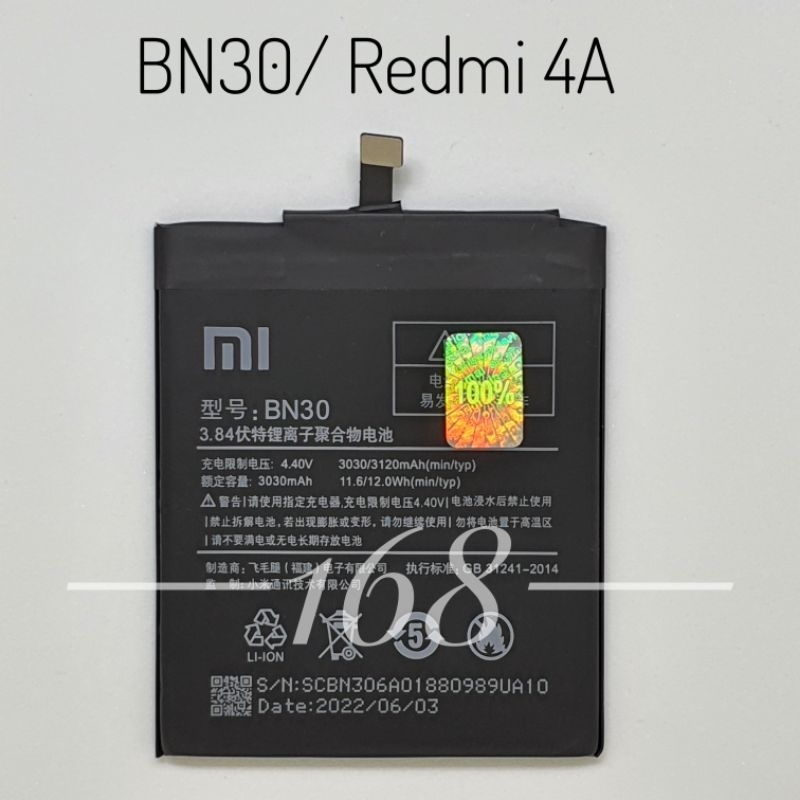 Baterai Batre Xiaomi BN30 Redmi 4A Batere Redmi 4A BN 30 Original Battery