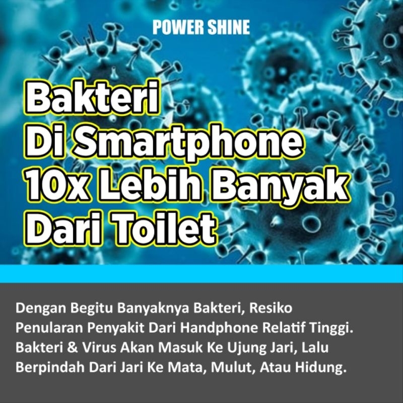 POWER SHINE PEMBERSIH HP 10X LEBIH EFEKTIF / SANITIZER 30 ML SPRAY