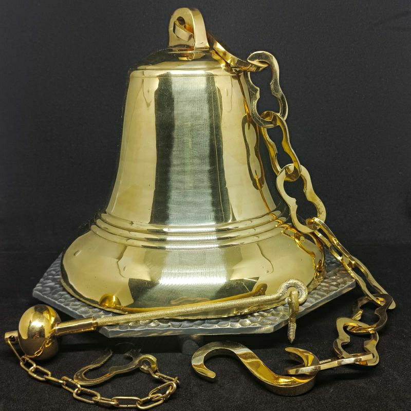 Lonceng Rantai, Bel Lonceng  Kuningan Gold  20cm. X 18cm.