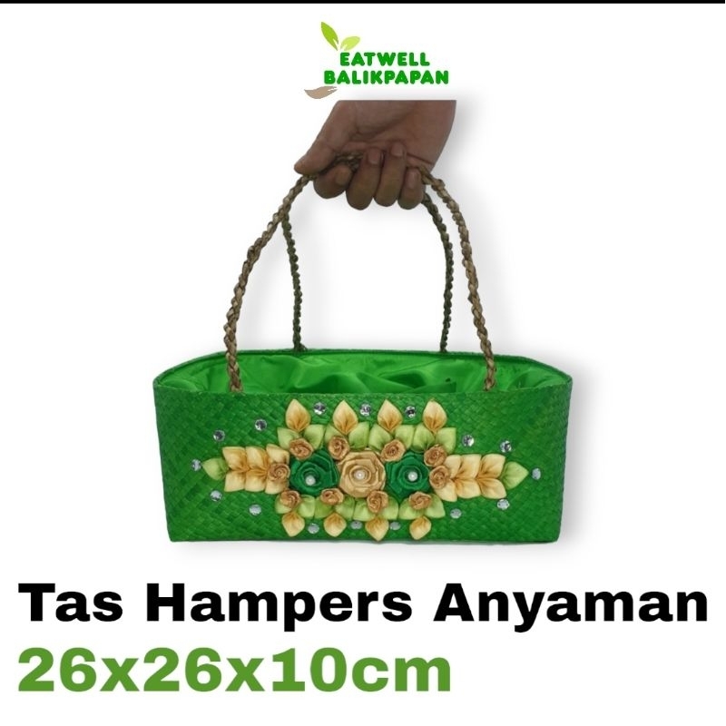 

TAS KERANJANG ANYAMAN HAMPERS 26x26x10cm - PARSEL GOODIE BAG