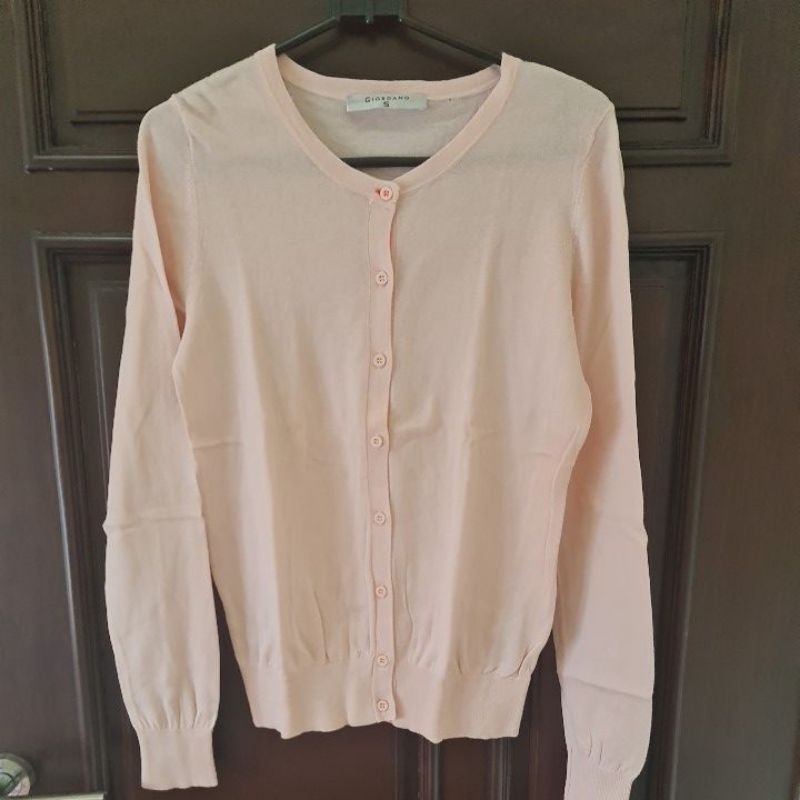 pink cardigan giordano