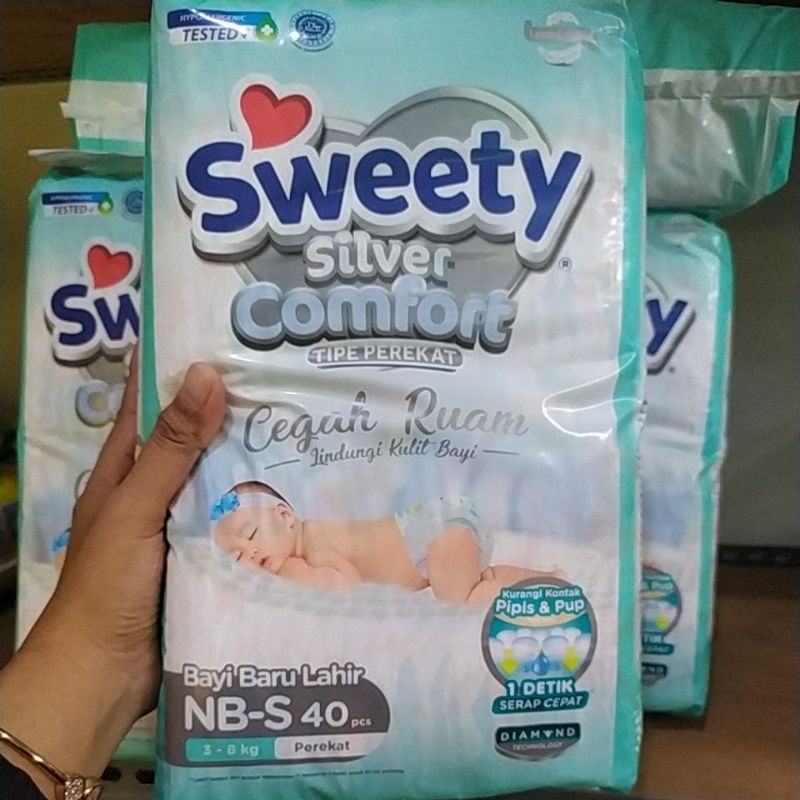 SWEETY Silver comfort perekat NB-S 40